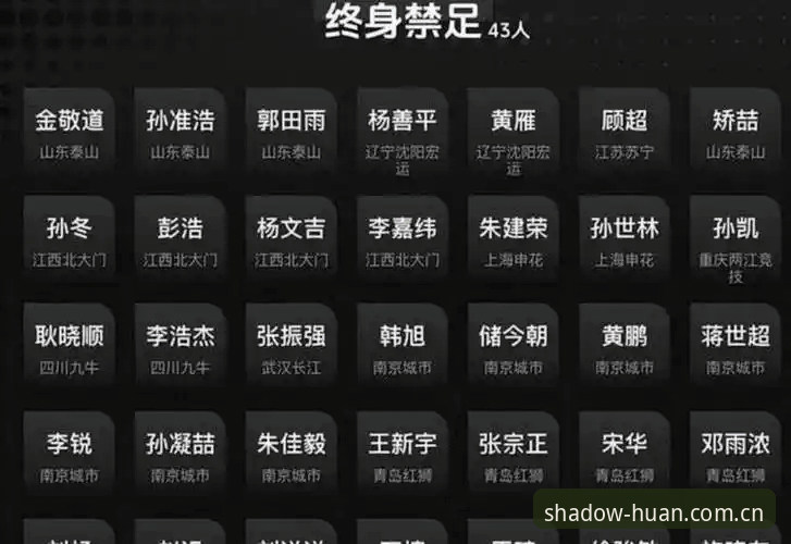 中国足协第三批禁足名单解读教程:如何在幻影体育官网追踪赛事纪律信息